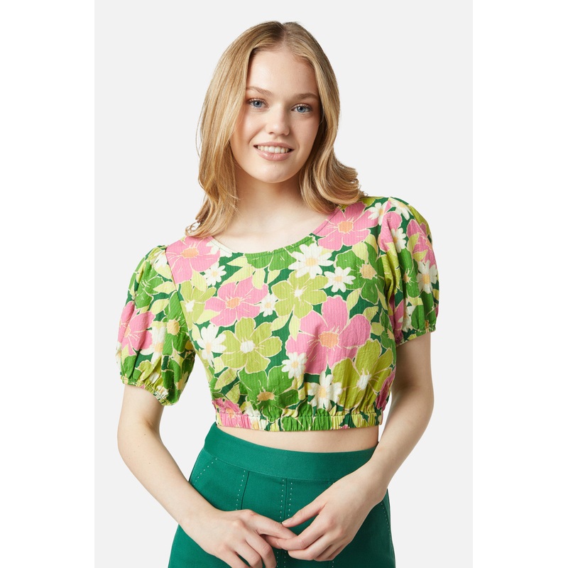 Edie Floral Cropped Top