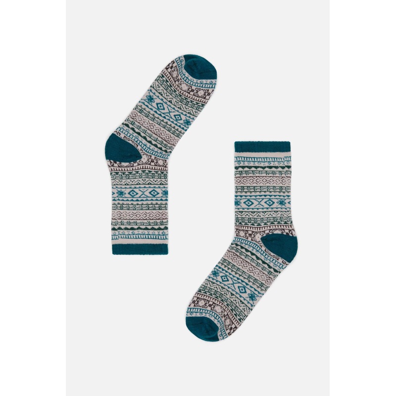 Teal Autumn Sock
