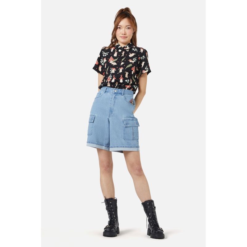 Field Shroom Denim Shorts