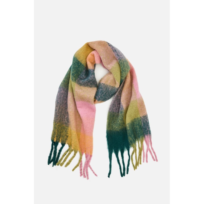Green Pink Snug Scarf