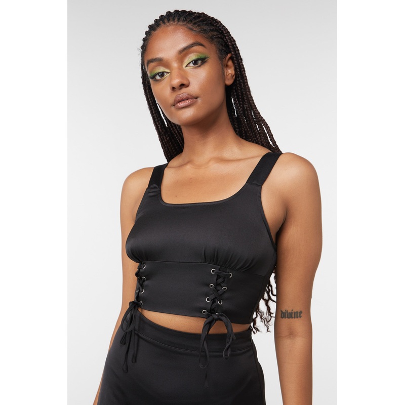 Lizzie Satin Bustier Top