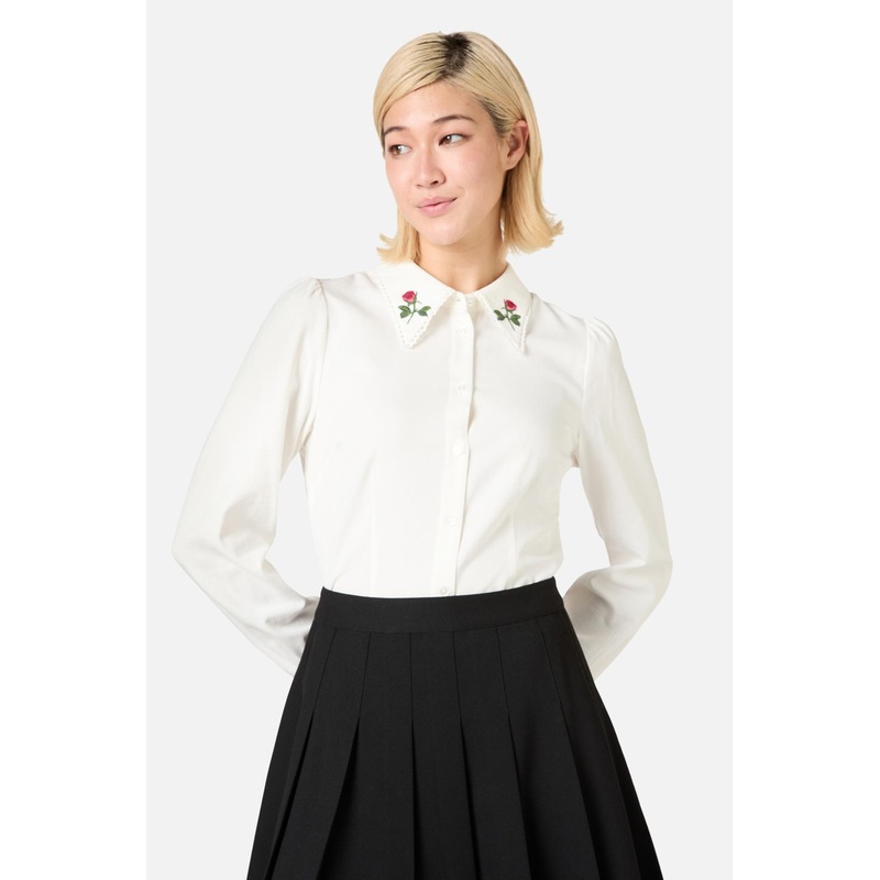 Rose Bud Embroidered Blouse