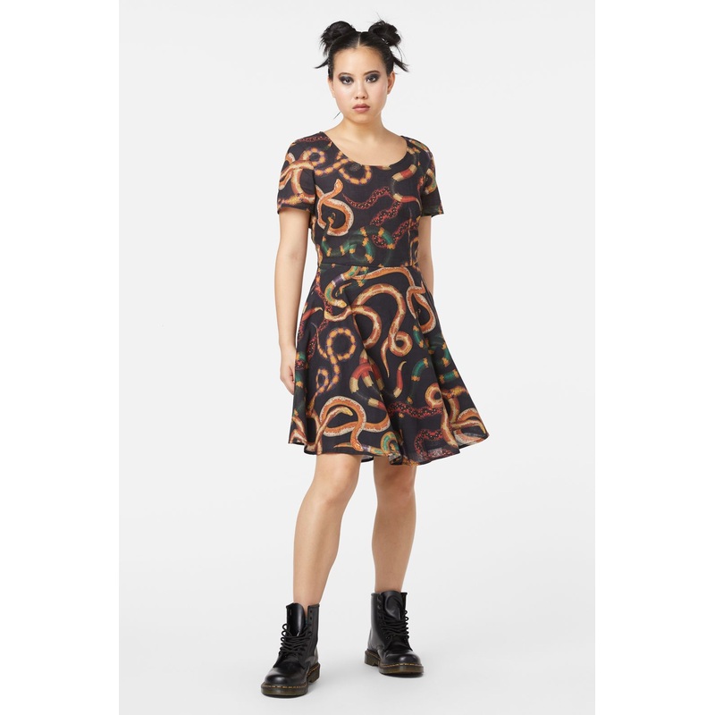 Serpent Print Cotton Dress
