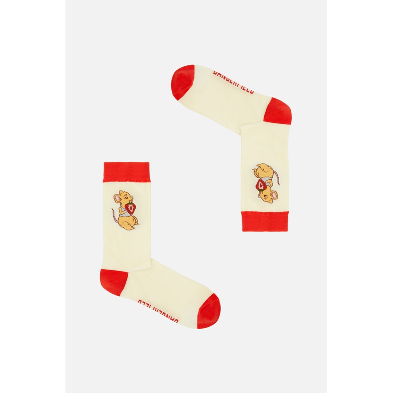 Strawberry Mouse Sock