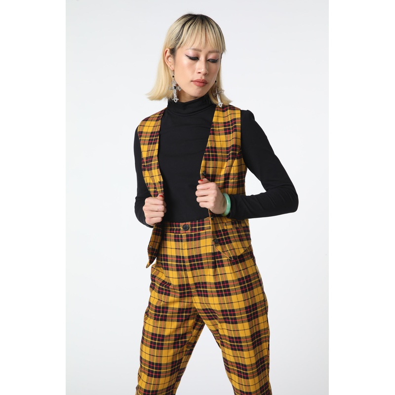 Arcana Tartan Crop Vest
