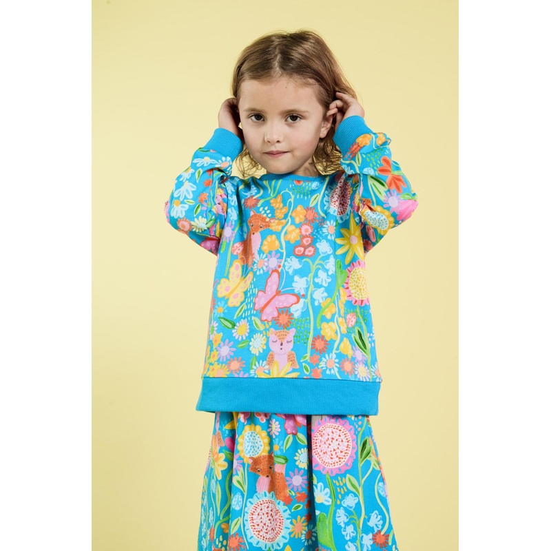 Folk Flower Kids Sweater