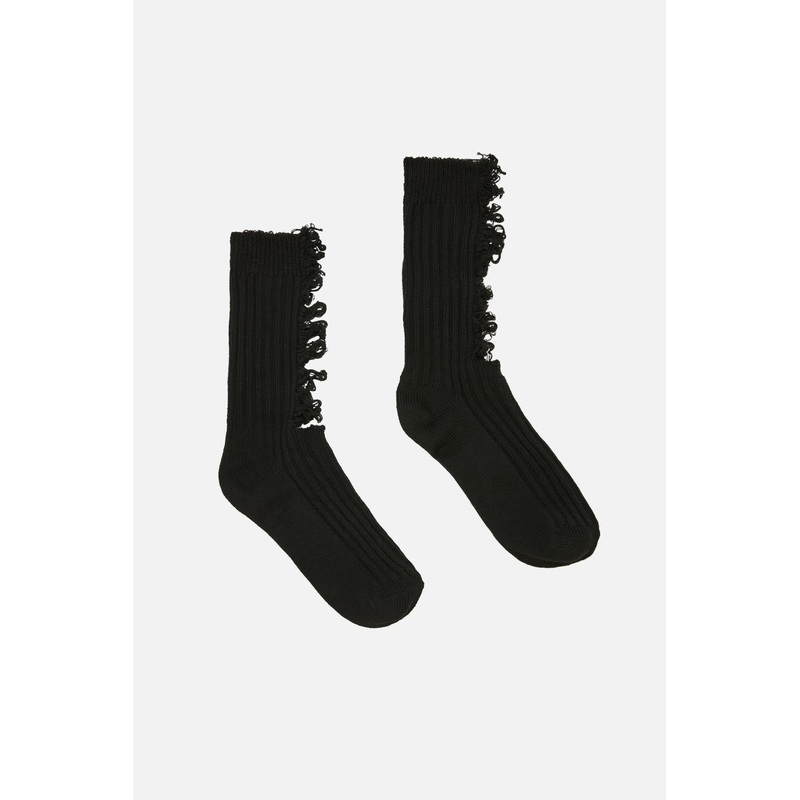 Black Torn Socks