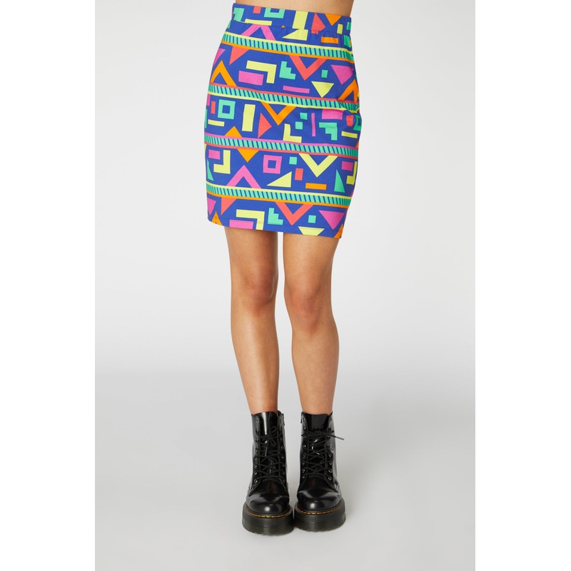Crazy Geo Mini Skirt