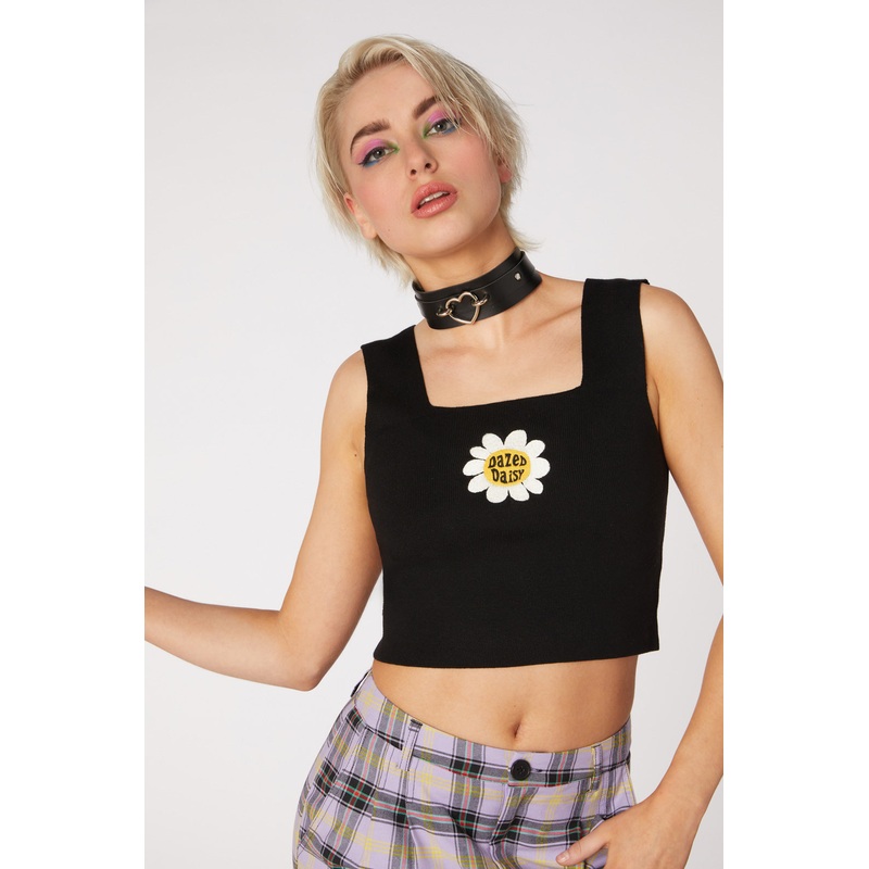 Daisy Sleeveless Rib Knit