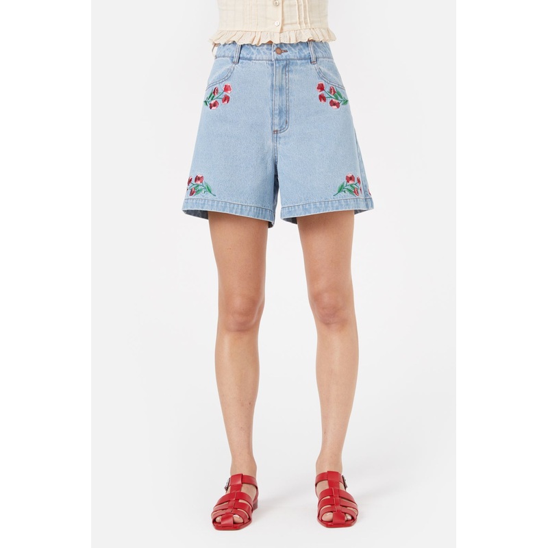 Poppy Emb Short
