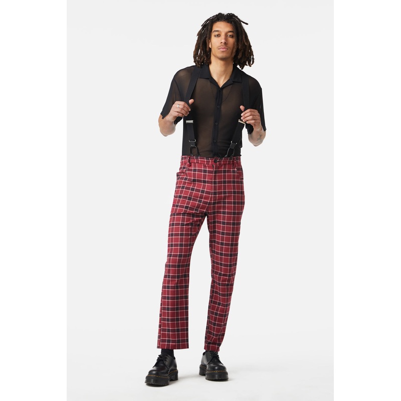 Revenge Tartan Brace Trousers