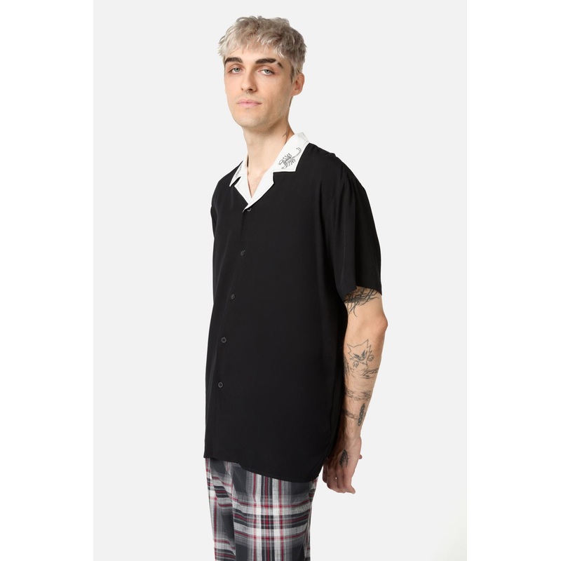 Scorpion Contrast Collar Goth Shirt