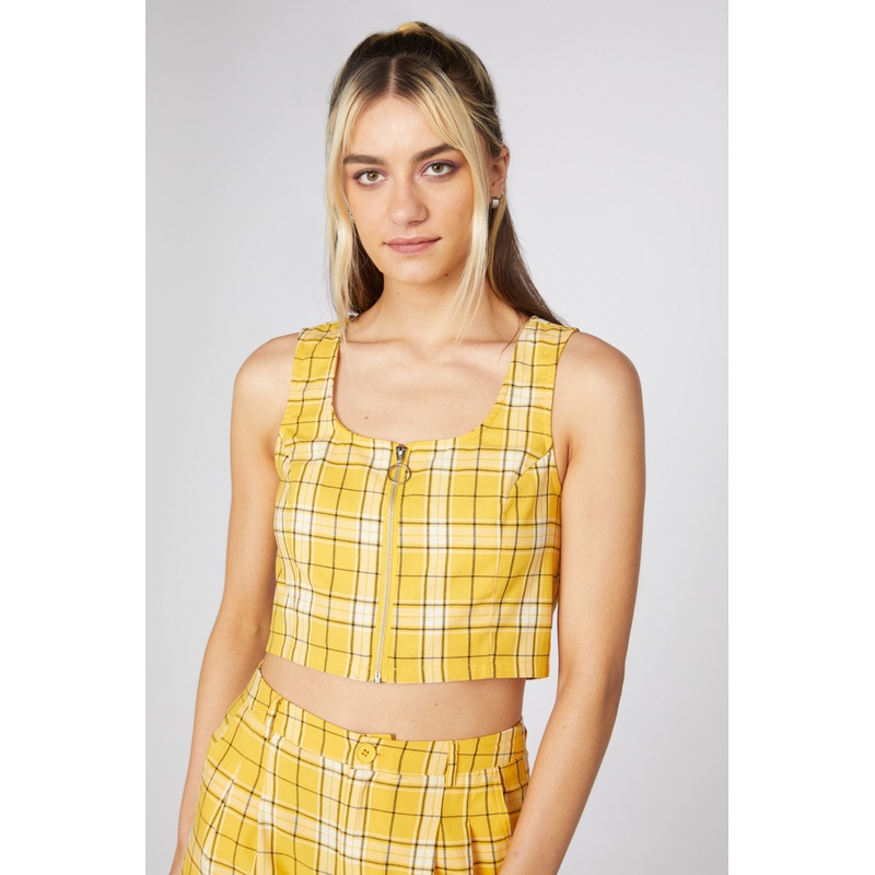 Tartan Mood Bustier Top