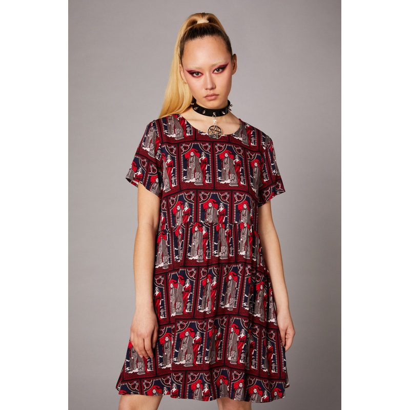 Vampire Goth Print Dress