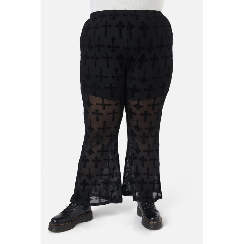Vowed Flocked Mesh Pant