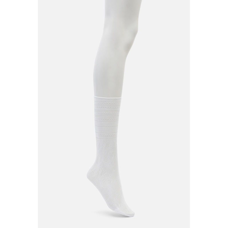 White Multi Lace Socks