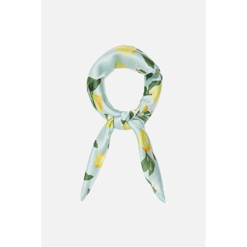 Lemons Satin Scarf