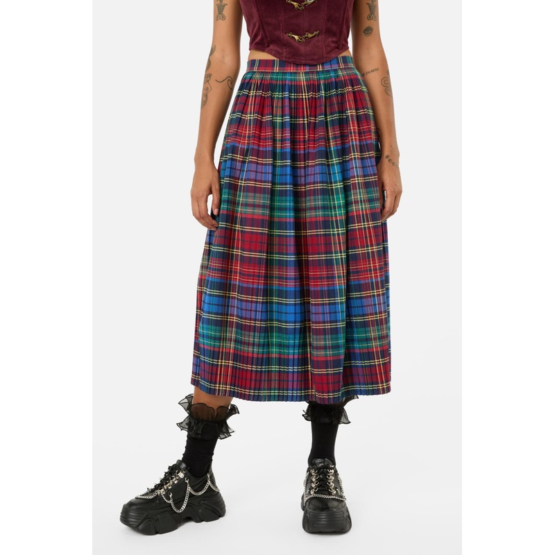 Sainted Tartan Pleated Skirt