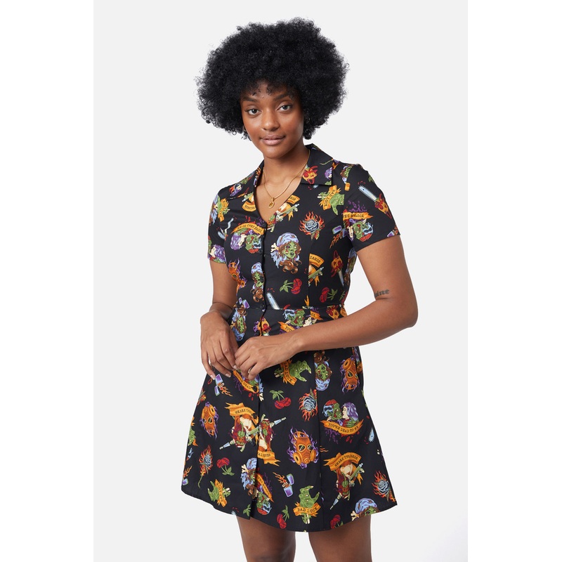 Tattoo Zombie Shirt Dress