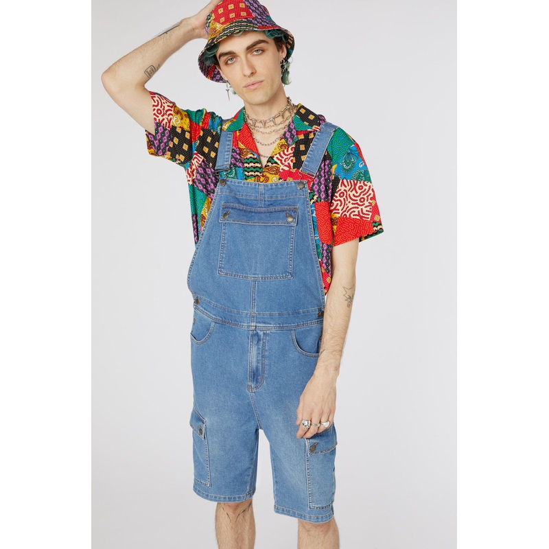 Aggro Denim Short Overall