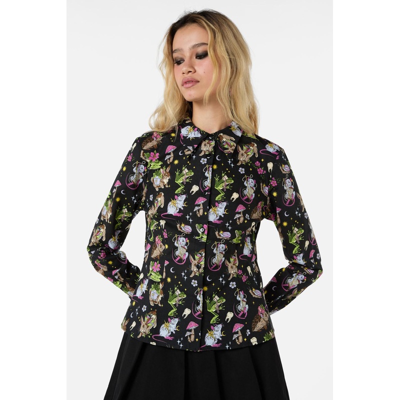 Collectors Guild Print LS Blouse