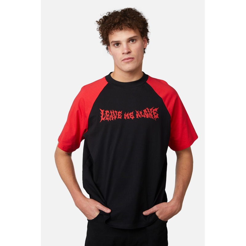 Leave Me Alone Contrast Raglan Tee