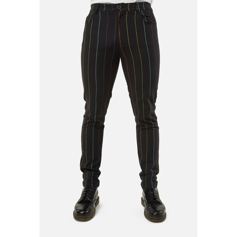 Rainbow Pinstripe Skinny Pants