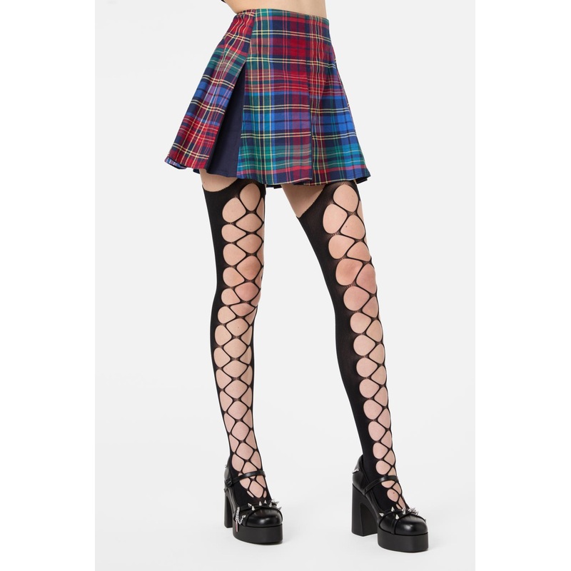 Wide Net Suspender Tights