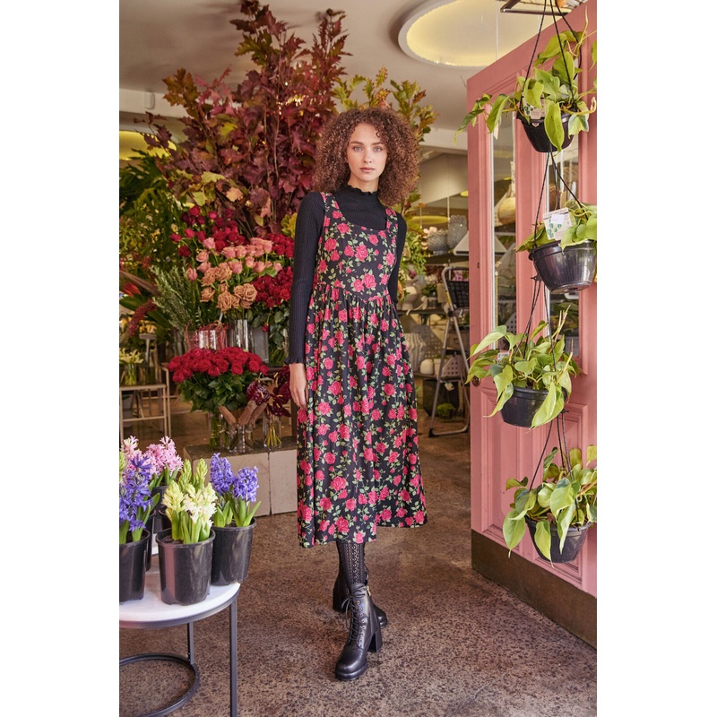 Winter Rose Midi Dress