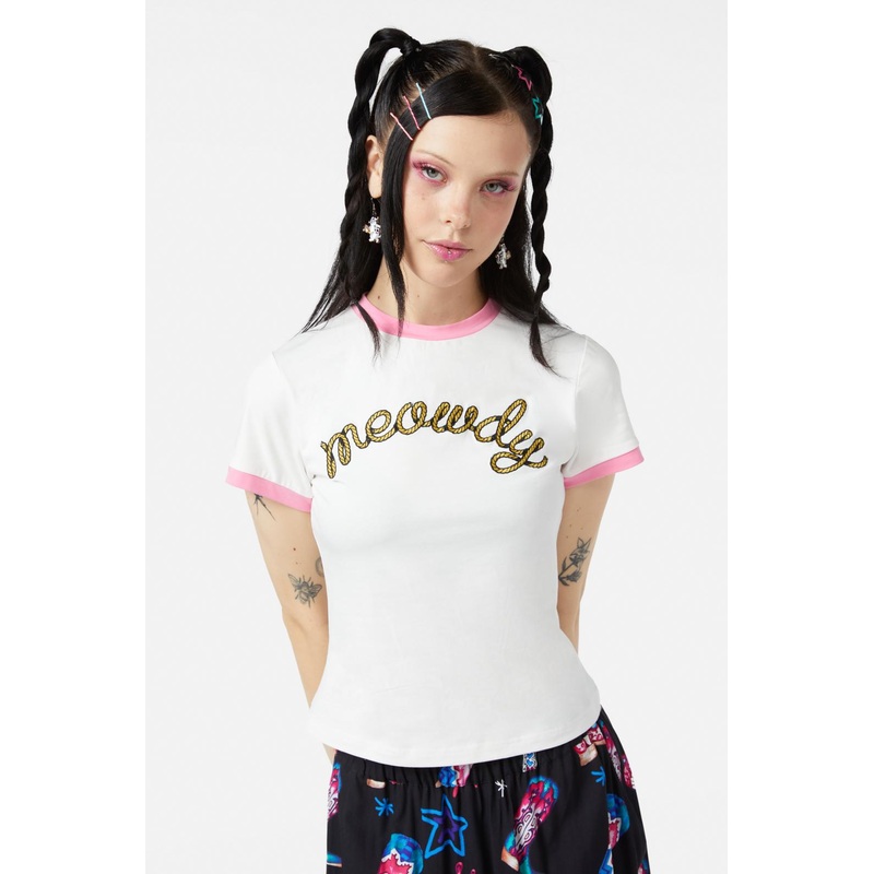 Meowdy Embroidered Tee