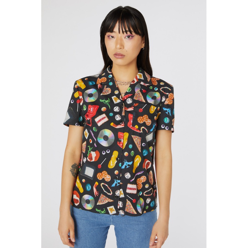 Old Days Print Cotton Shirt