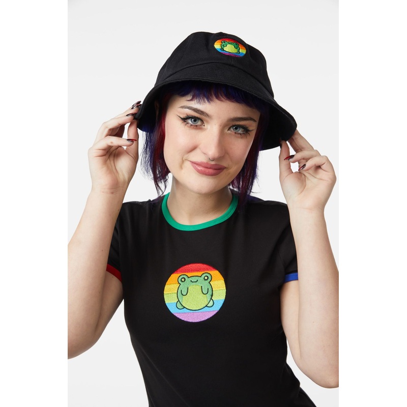 Rainbow Frog Hat