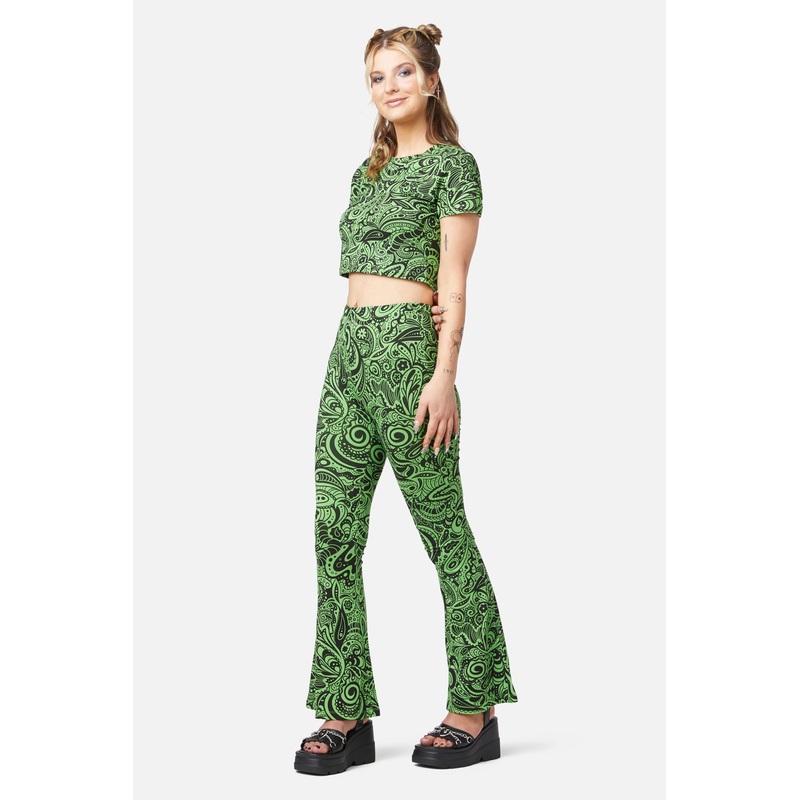Acid Paisley Jersey Crop Tee