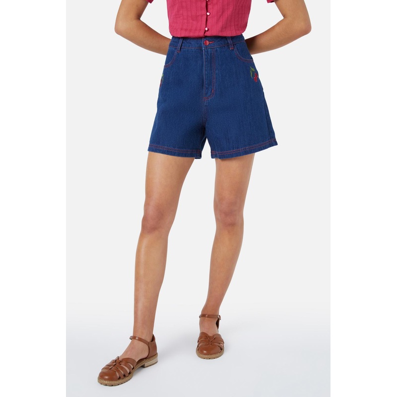 Cherry Emb Short