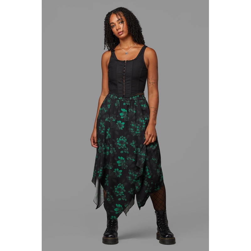 Haunted Bloom Floral Skirt