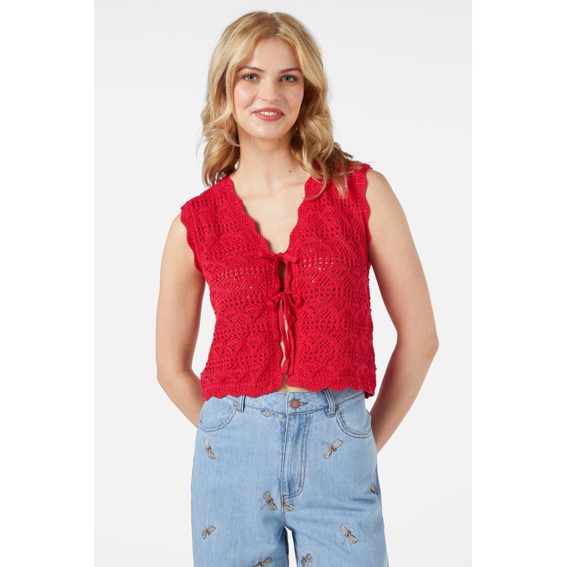 Margie Tie Front Top