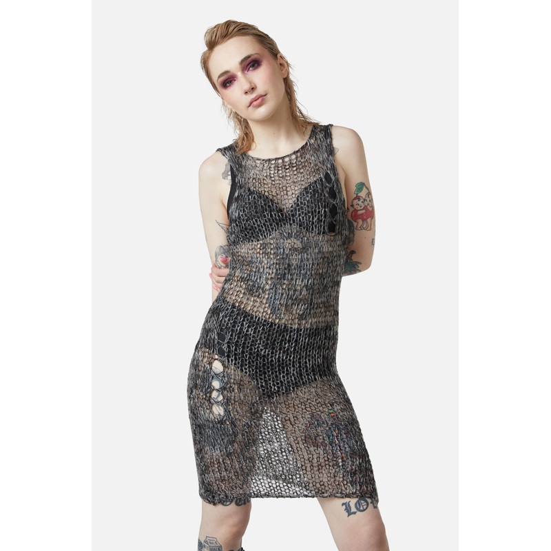 Misery Distressed Knit Dress