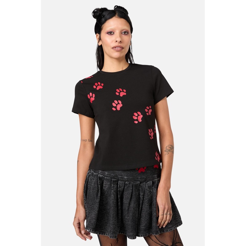 Moggy Glitter Paw Tee