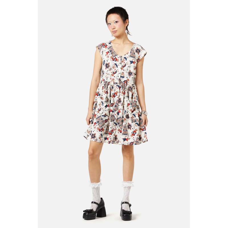 Queen Of Cats Print Dress