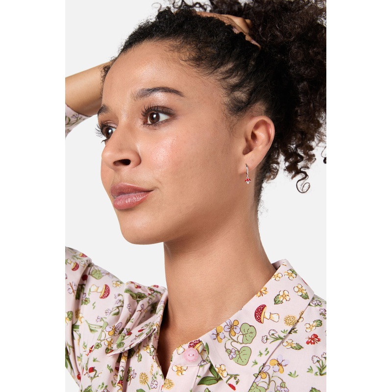 Small Mushroom Sleeper Earrings