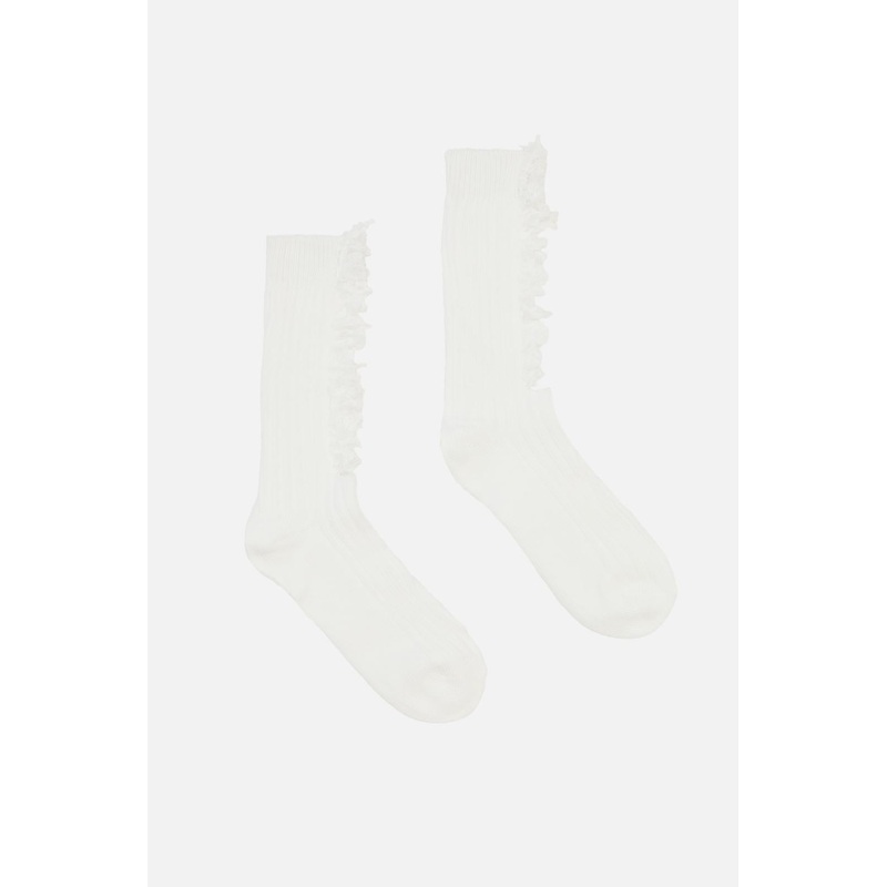 White Torn Socks