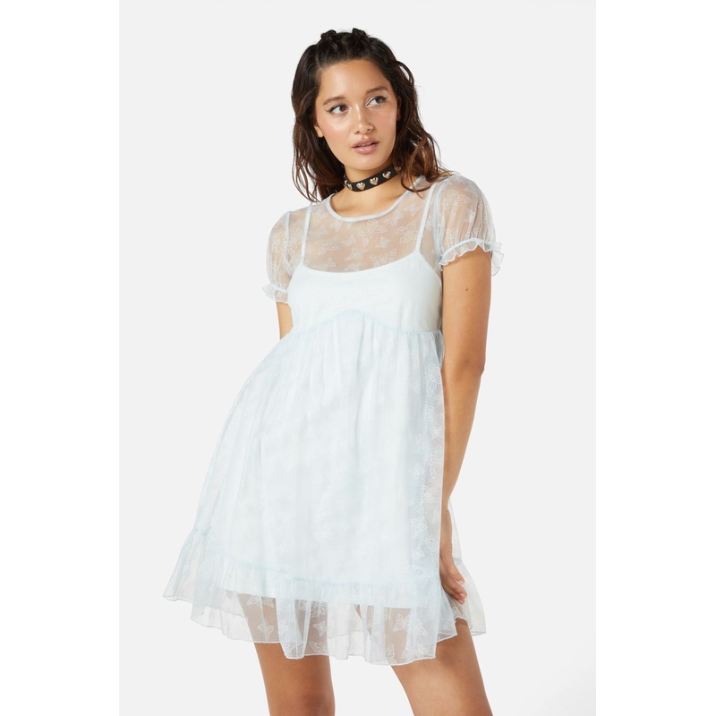 Butterflies On The Wall Mesh Dress