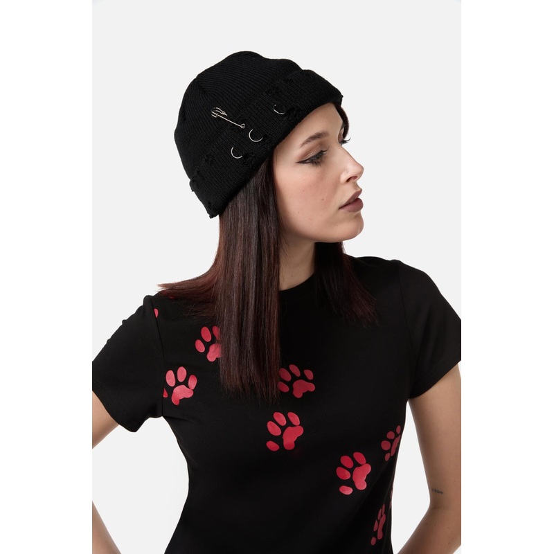 Distressed & Pierced Beanie