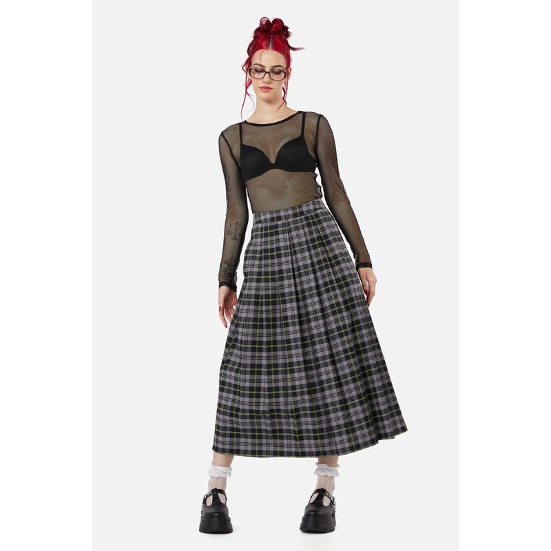 Encounter Tartan Midi Skirt