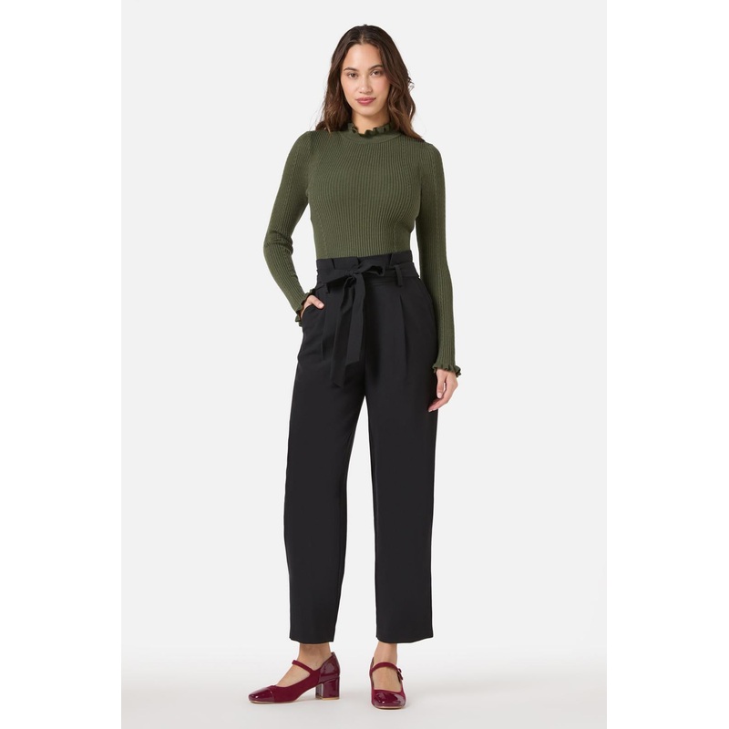 Hailey High Waisted Pleat Pant