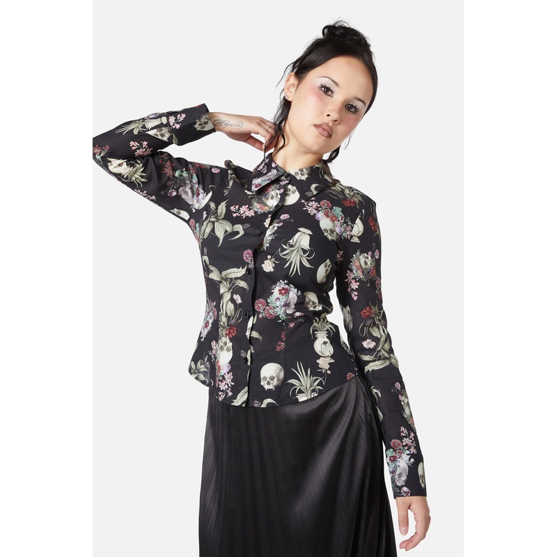 Memento Mori Printed Blouse