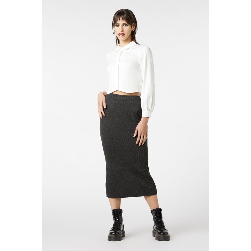 Moon Sign Knit Skirt