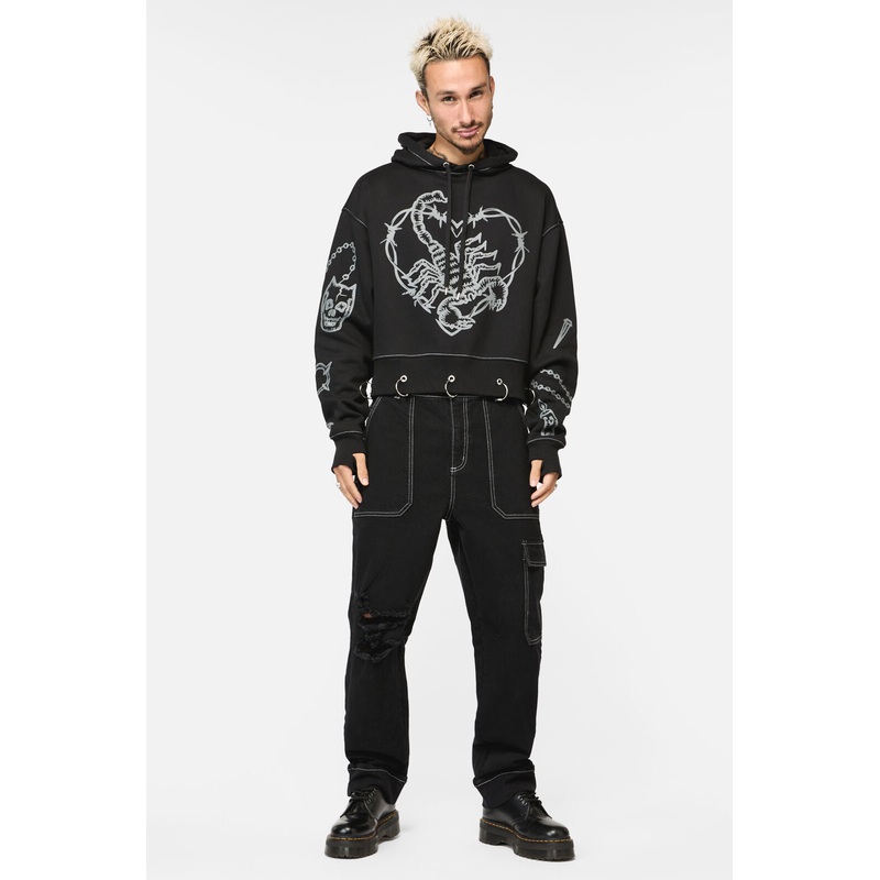 Scorpion Gothic Crop Hoodie