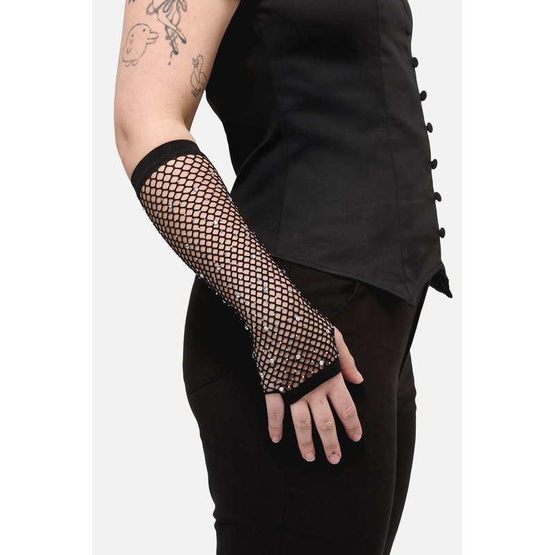 Sparkle Fishnet Gloves