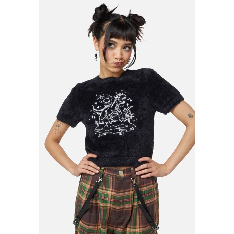 Triassic Embroidery FluffyKnit